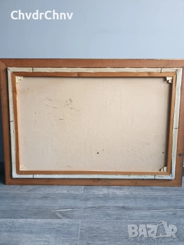 Green 101х71см/голяма картина масло върху платно/градски пейзаж-Париж/дървена рамка, снимка 17 - Картини - 52549794