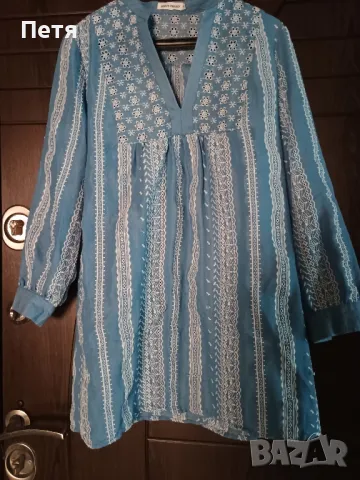 нова туника деним със бродерия Л-ХЛ размер , снимка 5 - Туники - 50167035