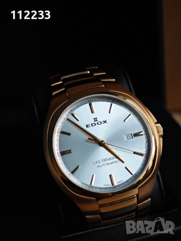 EDOX Les Bemonts Ultra Slim Automatic Rose Gold, снимка 4 - Мъжки - 52678944