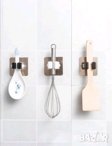 Самозалепваща закачалка стойка за моп метла и лопата , снимка 5 - Други - 41876202