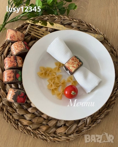 Комплект от шест броя пръстени с паста…, снимка 4 - Аксесоари за кухня - 51756760