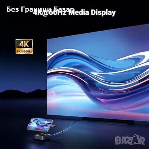 Нов Магнитен USB-C Hub UGREEN с HDMI, USB-A, 100W PD, Компактен и Сгъваем, снимка 4 - Друга електроника - 47946568