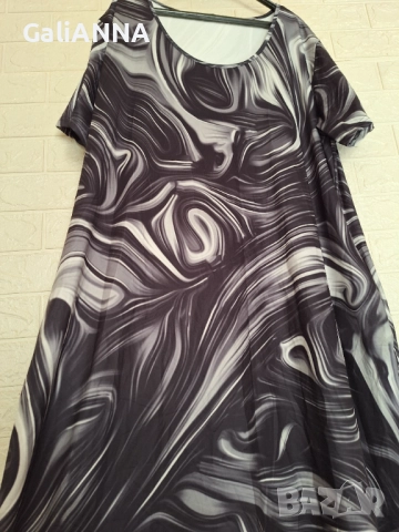 НОВА ДЪЛГА РОКЛЯ ЕФЕКТЕН ДЕСЕН 3XL-4XL, снимка 3 - Рокли - 51637469
