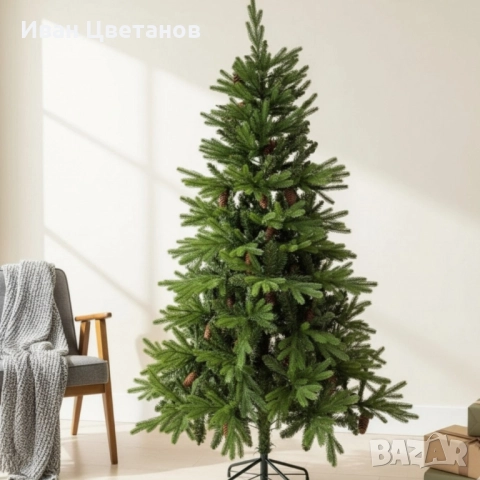 Красива коледна елха с естествено излъчване – празниците започват тук!