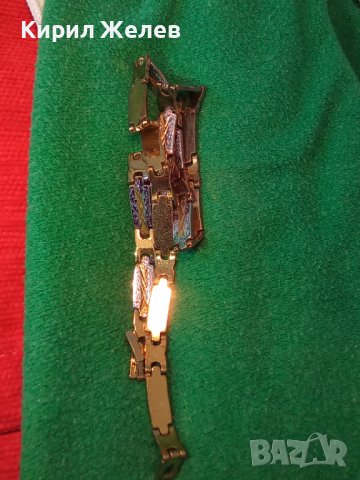 КРАСИВ МОДЕН СТОМАНЕН АРТ ЛАНЕЦ с ЖЪЛТА и БЯЛА ПОЗЛАТА 28013, снимка 13 - Колиета, медальони, синджири - 37065256