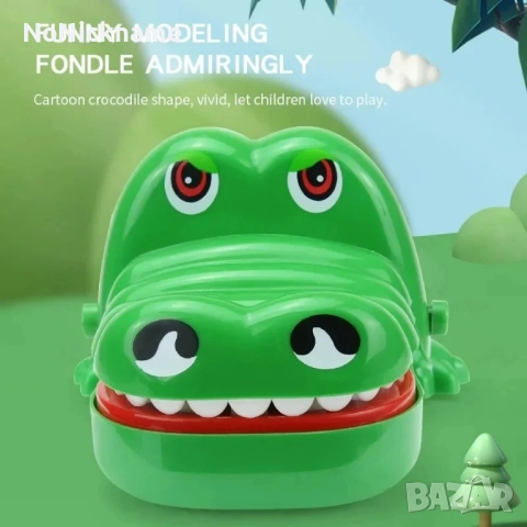 Играчка крокодил, хапещи зъби играчка за облекчаване на стреса, семейни игри, късметлийски игри, снимка 5 - Други - 52610818