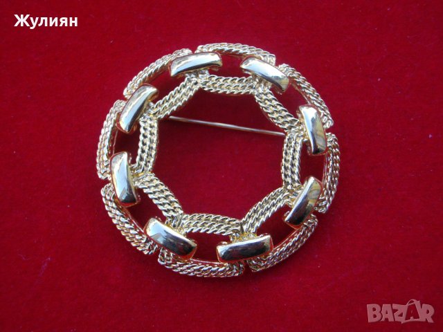 СТАРА ПОЗЛАТЕНА БРОШКА D,ORLAN, снимка 1