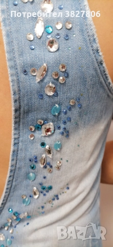 Дънкова рокля ефектен гръб, снимка 4 - Рокли - 51500990