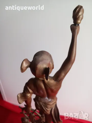 Стар Голям Настолен Каминен  Бароков Часовник, снимка 6 - Антикварни и старинни предмети - 48399946