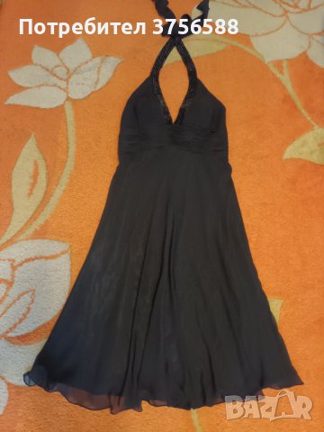 Стилна черна рокля, снимка 2 - Рокли - 41064534