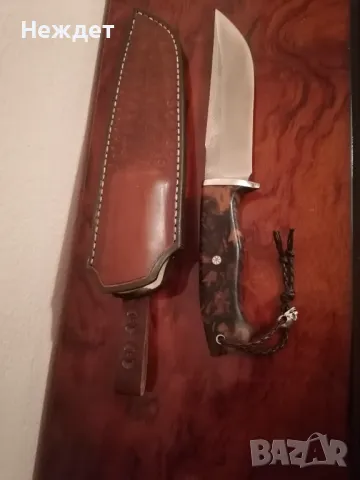 Нож от Слав Славов, стомана Д2 закалена на 61hrc с крио. , снимка 2 - Ножове - 41639858