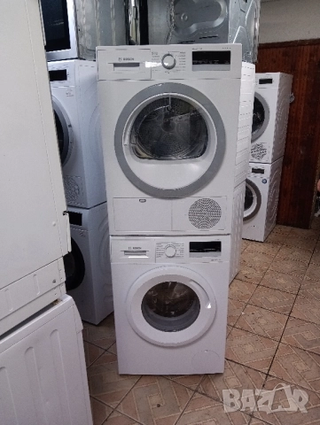 Комплект пералня и сушилня с термопомпа Бош Bosch Serie 4 A+++ 2 години гаранция!, снимка 4 - Перални - 52396687