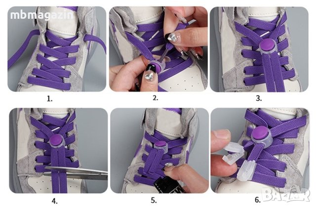 плоски ластични връзки за обувки ваиант 2, снимка 6 - Други - 41937933