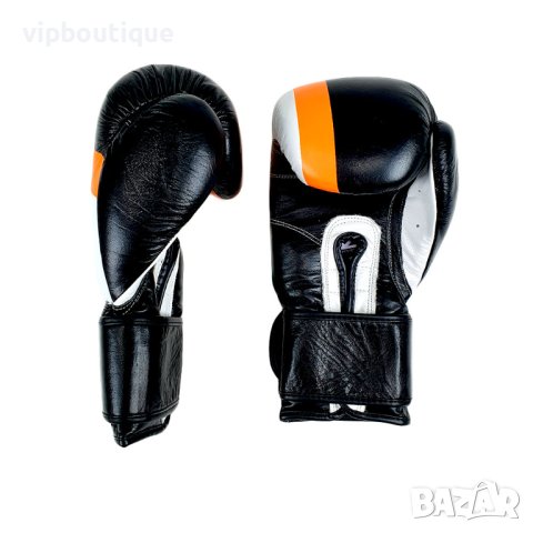 Боксови ръкавици Естествена кожа Warrior Черен, снимка 2 - Бокс - 42003576