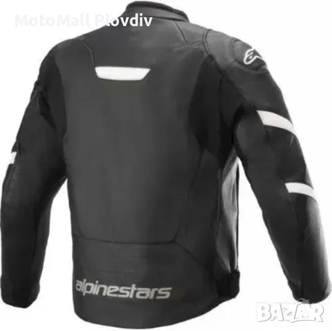 Кожено мото яке ALPINESTARS FASTER V2 BLACK/WHITE пистов чопър скутер, снимка 3 - Аксесоари и консумативи - 49282050