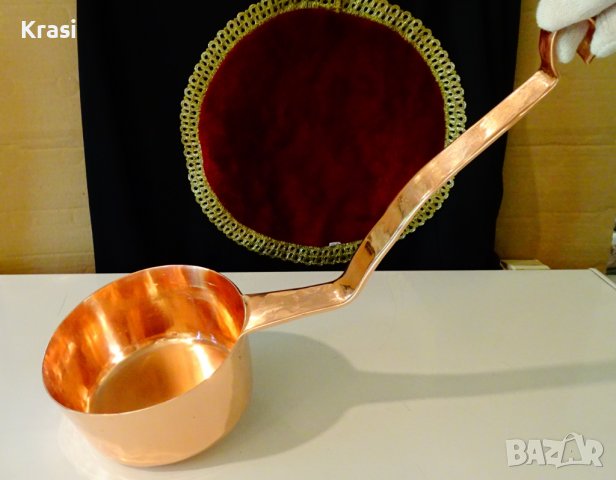 Медна тенджера,меден тиган,медна касерола., снимка 2 - Антикварни и старинни предмети - 41316507