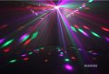 Мощна LED лазерна светкавица диско двойна пеперуда светлина мини дерби клубно парти led ефект DMX512, снимка 9