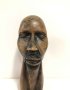 Африка, дърво, фигура, скулптура, мъж, антик, бюст, снимка 5