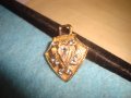 ПОЗЛАТЕН СТАР БРОНЗОВ АРТ ПЕНДАНТ ОРНАМЕНТИРАН с ВГРАДЕНИ ЦИРКОНИ РЕТРО ХЕРАЛДИЧЕН МЕДАЛЬОН 26656, снимка 6