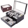Луксозна кожена кутия за съхранение на часовници в различни размери, снимка 11