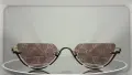 Дамски слънчеви очила Gucci Monogram Cat-Eye – Златиста рамка / GG принтирани розови стъкла, снимка 1