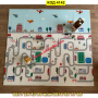 Сгъваемо детско килимче за игра, топлоизолиращо 160x180x1cm - Трафик + Джунгла- КОД 4142, снимка 3
