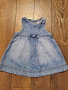 Детска дънкова рокля сукман Tex 12 месеца, снимка 2