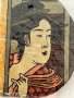 Япония, гейша рисувана върху камък, амулет., снимка 2