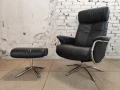 Кожено дизайнерско релакс кресло, снимка 5