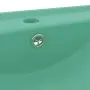vidaXL Луксозна мивка отвор за кран светлозелен мат 60x46 см керамика, снимка 5