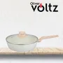 Тиган с капак Voltz Nice , Дълбок, Кован алуминий, Мраморно покр., Индукция, Кремав меланж, снимка 1
