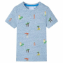 Детска тениска, син меланж, 116(SKU:12226, снимка 1 - Детски тениски и потници - 44761015