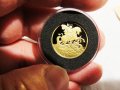 Златна инвестиционна монета 585/100 - 14к - 18 мм - Свети Георги злато златна монета, снимка 2