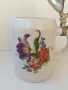 WMF, ВМФ голяма порцеланова халба с калаен капак, декор мейсенски букет , снимка 3