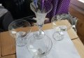 Кристални чаши за шампанско - 3бр 