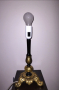 Красива, винтидж, настолна лампа. Месингова стойка и ретро лампион., снимка 2