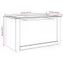vidaXL Ракла за съхранение с капак PANAMA 79x42x46 см бор масив, снимка 9