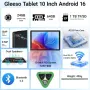 Нов Таблет Gleeso 10" Android 16 24GB RAM 64GB WiFi 6 6000mAh Черен, снимка 2