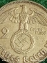 Сребърна монета 2 райхсмарки 1937г. Германия Трети Райх с Свастика за КОЛЕКЦИОНЕРИ 52633, снимка 3