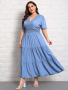 Синя рокля, Елегантна рокля, Дълга рокля, Лятна рокля, снимка 1 - Рокли - 44935057