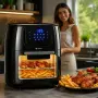 Фритюрник с горещ въздух XXL 4в1, 12L, 1800W – Фурна, грил и дехидратор, снимка 1