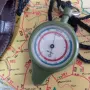 Армейски двустранен курвиметър КМ-59.А – СССР, отличен, с кожен калъф, снимка 3