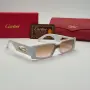 Слънчеви очила Cartier Panther Edition правоъгълни нови, черно и бяло, снимка 10