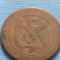 Рядка монета 10 сантима 1861г. Франция Наполеон трети за КОЛЕКЦИЯ 30322, снимка 1 - Нумизматика и бонистика - 42683149