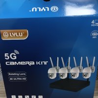 WIFI безжични комплект 4 камери 4K ULTRA HD + DVR за вътрешно външно видео наблюдение нощно, снимка 1 - Комплекти за видеонаблюдение - 42375472