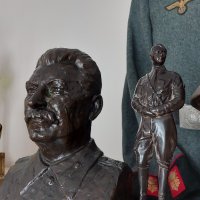 Огромен оригинален  бронзов бюст на Сталин1935-40г./бронз бронзови сребърен сребърни/, снимка 2 - Антикварни и старинни предмети - 41589572