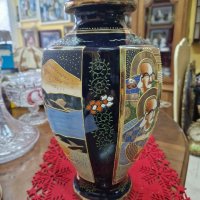 Страхотна уникална антикварна колекционерска порцеланова ваза Satsuma , снимка 7 - Вази - 42218252