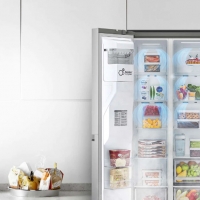 Хладилник с фризер LG GSLV30DSXM , 634 l, F , No Frost , Инокс, снимка 4 - Хладилници - 36083793