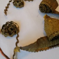 1890г- френски златни метални оплетка, галон, дантела, снимка 4 - Антикварни и старинни предмети - 40791798
