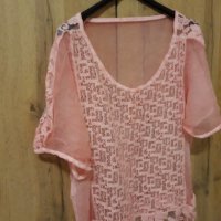 Дамска блуза в нежно розов цвят, снимка 2 - Туники - 35723485